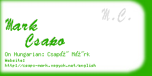 mark csapo business card